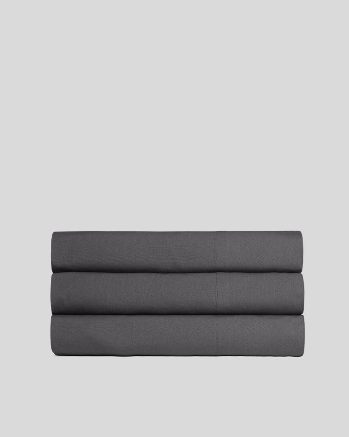 Percale Top Sheet - FINAL SALE (Slate)